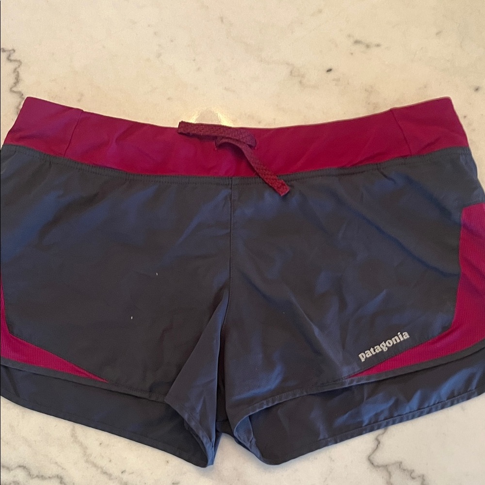 Patagonia Women's Athletic Shorts in Gray and Pink